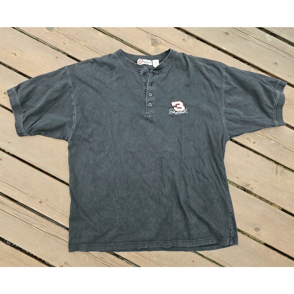 Vintage Dale Earnhardt NASCAR shirt Size: XL Henley Style Faded Grunge